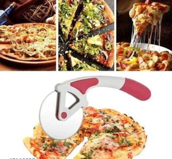 Best Quality of Stainless Steel Pizza Cutter/ Slice Roller - Free Size, Stainless Steel, Rolling, Pack of1